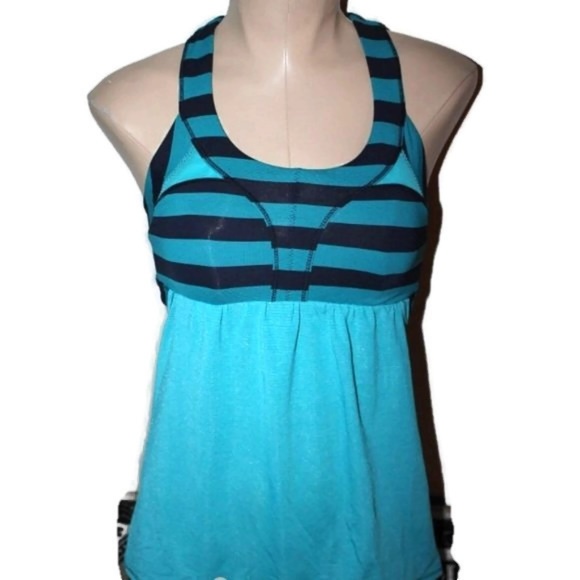 Lululemon 2 In Run Micro Macro Stripe Surge Tank - Picture 2 of 8